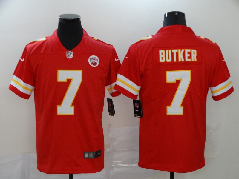 Men's Kansas City Chiefs Harrison Butker #7 Red Jersey